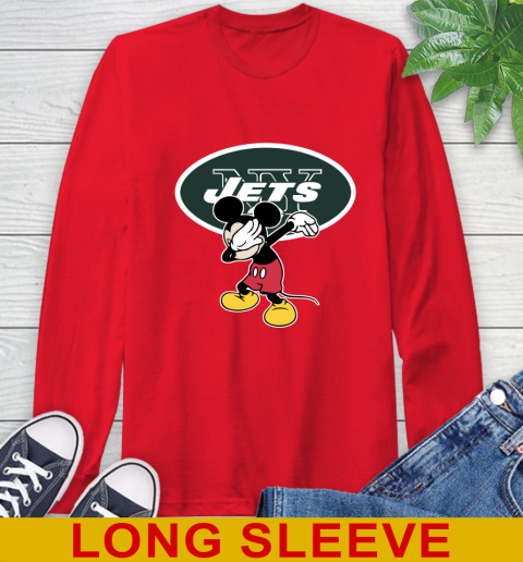 New York Jets NFL Football Dabbing Mickey Disney Sports Long Sleeve T-Shirt 10