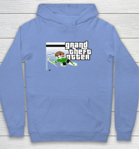 Jake Oettinger Grand Theft Otter Dallas Hockey Hoodie 7
