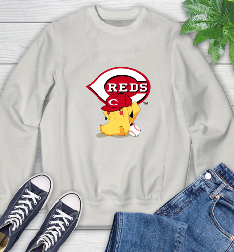 MLB Pikachu Baseball Sports Cincinnati Reds Sweatshirt 12