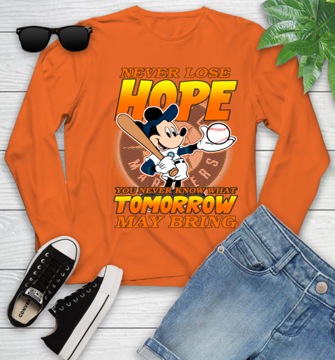 Seattle Mariners MLB Baseball Mickey Disney Never Lose Hope Youth Long Sleeve 3