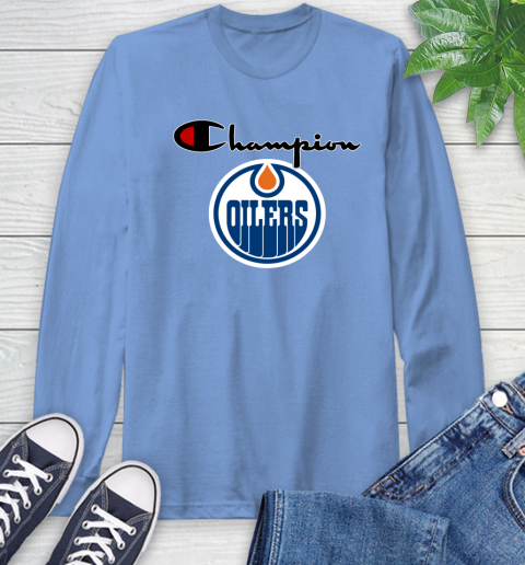 NHL Hockey Edmonton Oilers Champion Shirt Long Sleeve T-Shirt 10