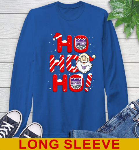 Sacramento Kings NBA Basketball Ho Ho Ho Santa Claus Merry Christmas Shirt Long Sleeve T-Shirt 11