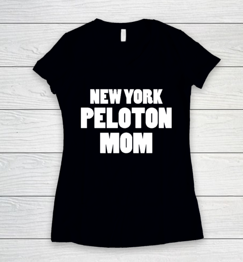 New York Peloton Mom Women's V-Neck T-Shirt