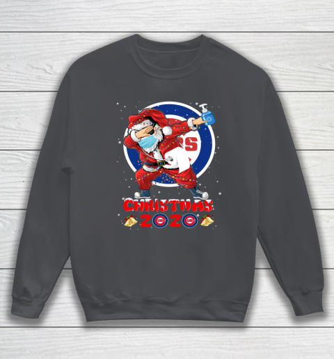 Chicago Cubs Funny Santa Claus Dabbing Christmas 2020 MLB Sweatshirt 4
