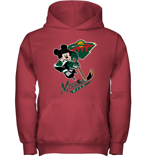 NHL Minnesota Wild Mickey Mouse Disney Hockey T Shirt D2OZkrE2YvM youth hoodie 43 95 151514 front red