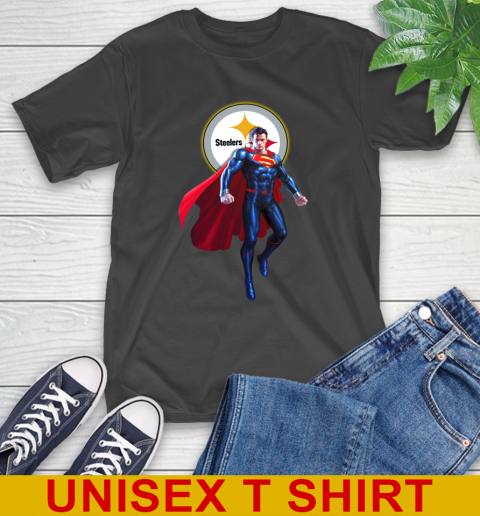 NFL Superman DC Sports Football Pittsburgh Steelers T-Shirt 2