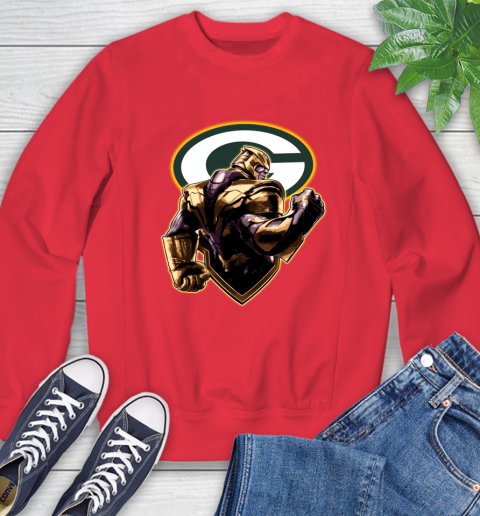 NFL Thanos Avengers Endgame Football Sports Green Bay Packers Sweatshirt 10