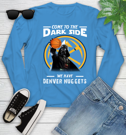 NBA Come To The Dark Side We Have Denver Nuggets Star Wars Darth Vader Basketball Youth Long Sleeve 8