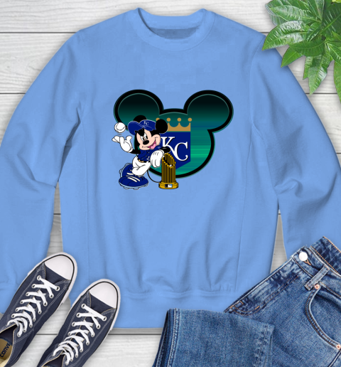 MLB Kansas City Royals The Commissioner's Trophy Mickey Mouse Disney Sweatshirt 11