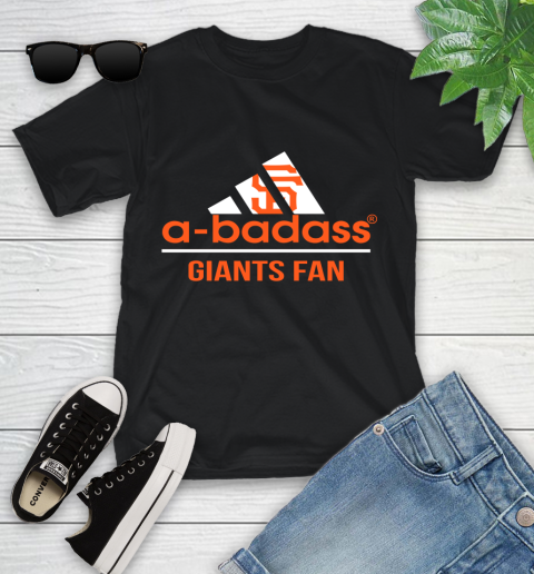 MLB A Badass San Francisco Giants Fan Adidas Baseball Sports Youth T-Shirt