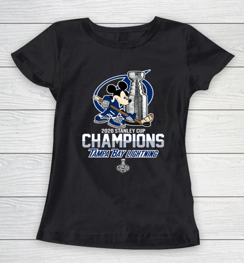 Tampa Bay Lightning Final 2020 Stanley Champions Mickey Mouse Women's T-Shirt