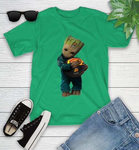 NBA Groot Guardians Of The Galaxy Basketball Sports Phoenix Suns Youth T-Shirt 6