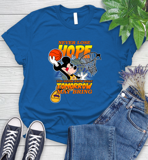 Los Angeles Lakers NBA Basketball Mickey Disney Never Lose Hope Women's T-Shirt 12