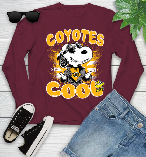 NHL Hockey Boston Bruins Cool Snoopy Shirt Youth Long Sleeve 5