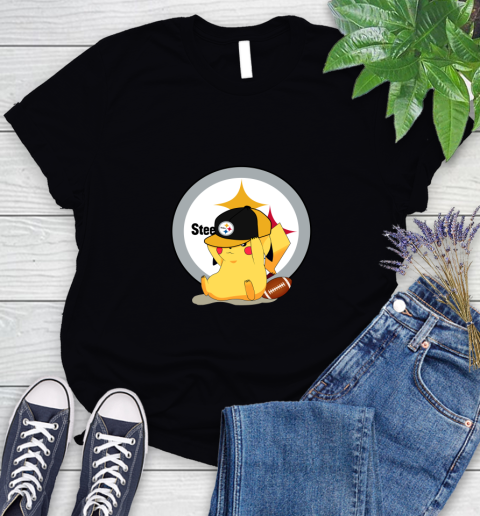 NFL Pikachu Football Sports Pittsburgh Steelers Women's T-Shirt 2