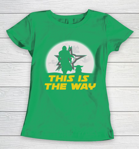 Dallas Stars NHL Ice Hockey Star Wars Yoda And Mandalorian This Is The Way Women's T-Shirt 5