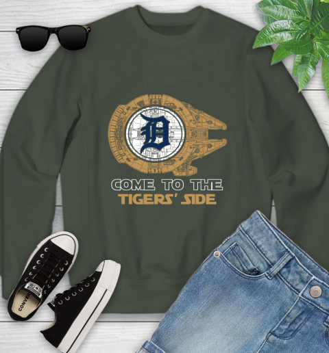 MLB Come To The Detroit Tigers Side Star Wars Baseball Sports Youth Sweatshirt 9