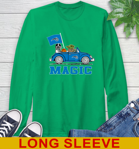 NBA Basketball Orlando Magic Darth Vader Baby Yoda Driving Star Wars Shirt Long Sleeve T-Shirt 7
