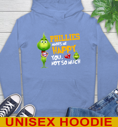 MLB Philadelphia Phillies Makes Me Happy You Not So Much Grinch Baseball Sports Hoodie 11