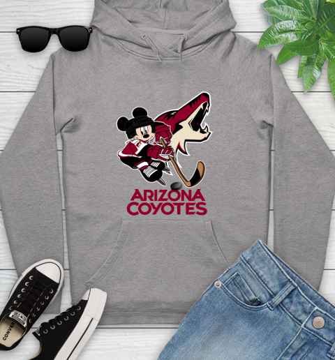 NHL Arizona Coyotes Mickey Mouse Disney Hockey T Shirt Youth Hoodie 6