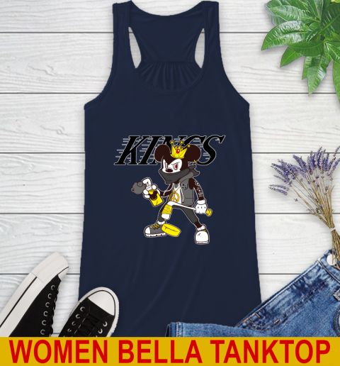 Los Angeles Kings NHL Hockey Mickey Peace Sign Sports Racerback Tank 11