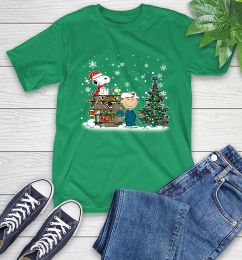 NFL Jacksonville Jaguars Snoopy Charlie Brown Christmas Football Super Bowl Sports T-Shirt 7