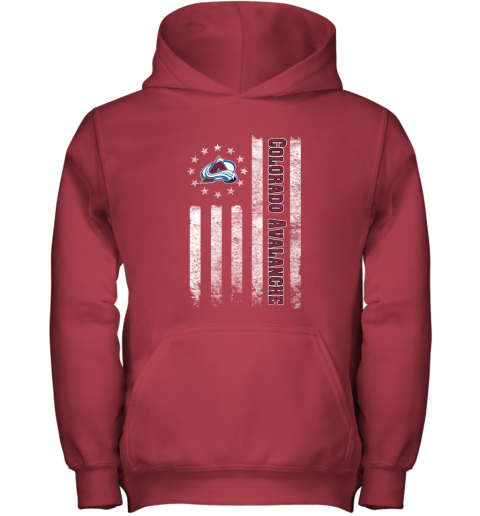 NHL American Flag Hockey Sports Colorado Avalanche Youth Hoodie 5