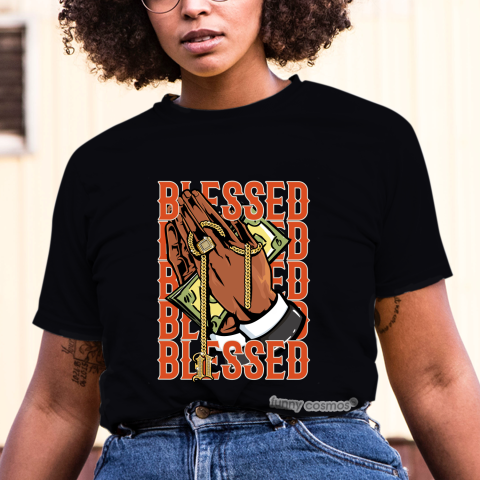 Air Jordan 1 Shattered Backboard matching sneaker tshirt Drake Blessed Orange and White Jordan Tshirt