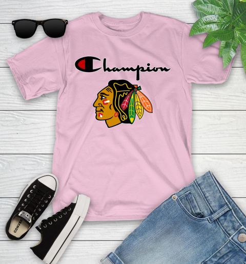 NHL Hockey Chicago Blackhawks Champion Shirt Youth T-Shirt 7