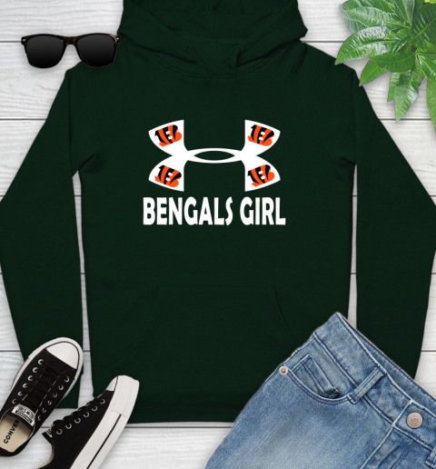 NFL Cincinnati Bengals Girl Under Armour Football Sports Youth Hoodie 14