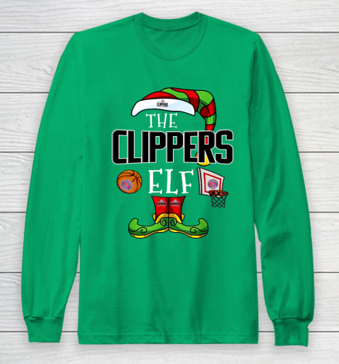 LA Clippers Christmas ELF Funny NBA Long Sleeve T-Shirt 4