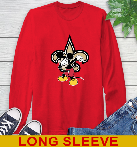 New Orleans Saints NFL Football Dabbing Mickey Disney Sports Long Sleeve T-Shirt 10