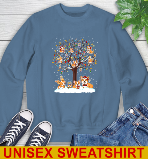 Corgi dog pet lover light christmas tree shirt 34