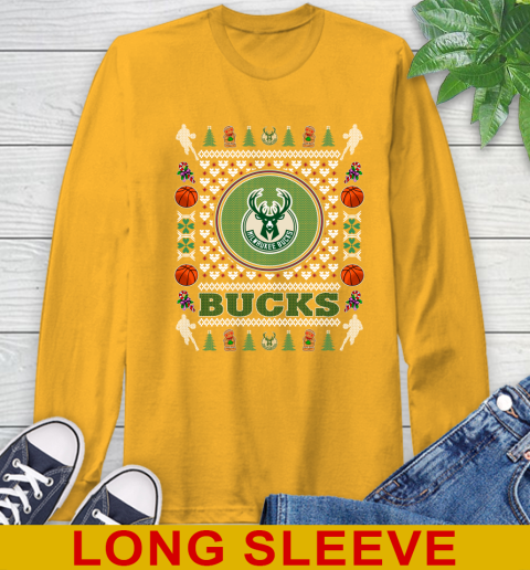 Milwaukee Bucks Merry Christmas NBA Basketball Loyal Fan Long Sleeve T-Shirt 2