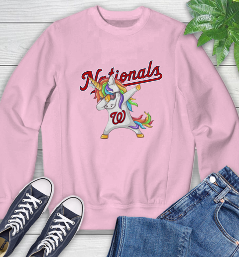 Washington Nationals MLB Baseball Funny Unicorn Dabbing Sports Sweatshirt 9