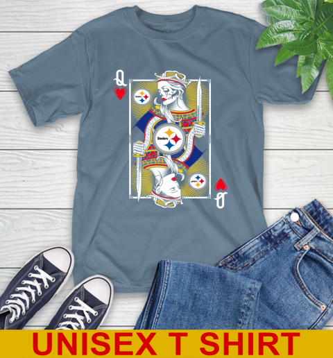 NFL Football Pittsburgh Steelers The Queen Of Hearts Card Shirt T-Shirt 8