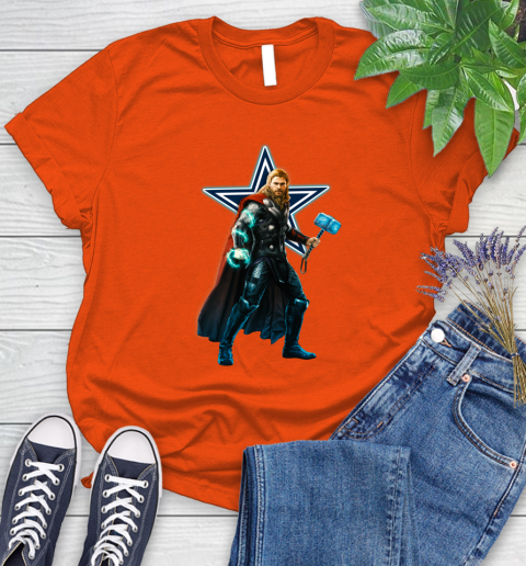 NFL Thor Avengers Endgame Football Dallas owboys Women's T-Shirt 4