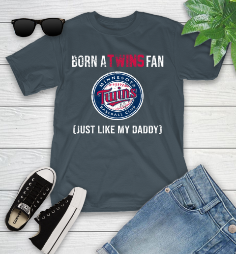 MLB Baseball Minnesota Twins Loyal Fan Just Like My Daddy Shirt Youth T-Shirt 9