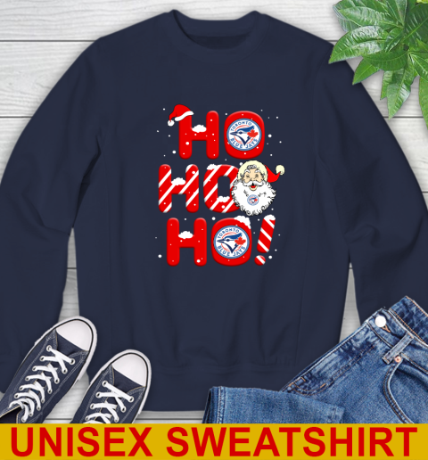 Toronto Blue Jays MLB Baseball Ho Ho Ho Santa Claus Merry Christmas Shirt Sweatshirt 2