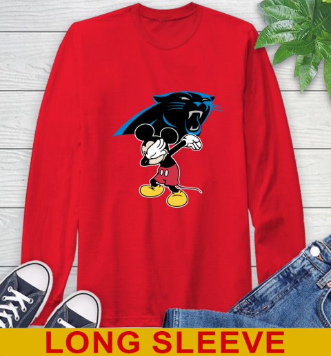 Carolina Panthers NFL Football Dabbing Mickey Disney Sports Long Sleeve T-Shirt 10