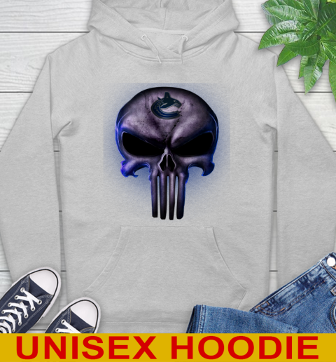 Vancouver Canucks NHL Hockey Punisher Skull Sports Hoodie 6