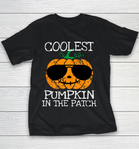 Kids Coolest Pumpkin In The Patch Halloween Costume Boys Girls Youth T-Shirt