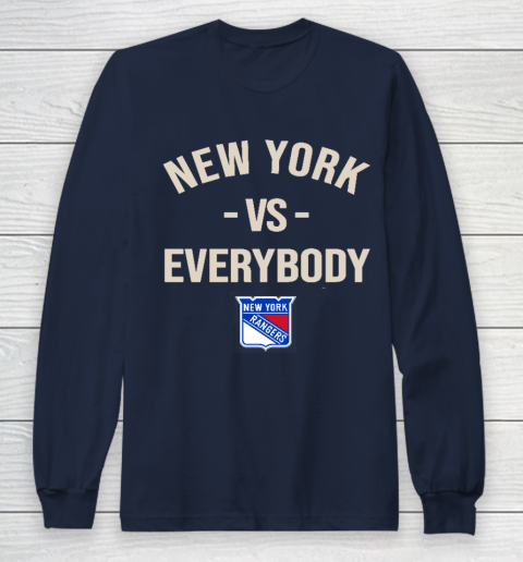 New York Rangers Vs Everybody Long Sleeve T-Shirt 2