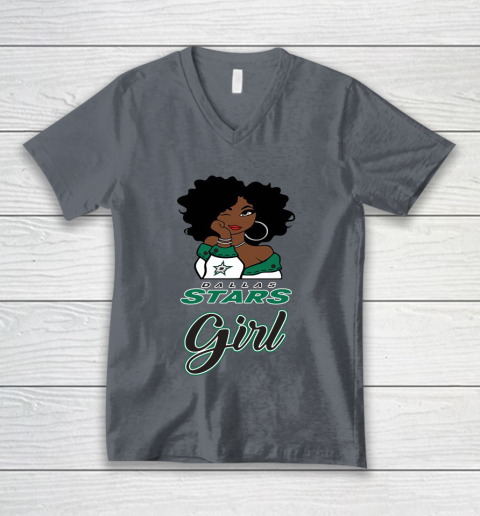 Dallas Stars Girl NHL V-Neck T-Shirt 5