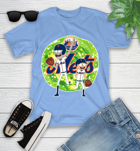 MLB New York Mets Rick And Morty Baseball Sports Youth T-Shirt 11