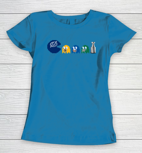 Tampa Bay Lightning x Pacman Create History For Stanley Cup Women's T-Shirt 7