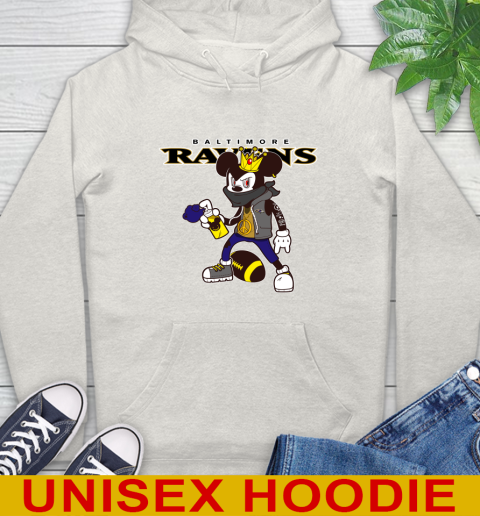 Baltimore Ravens NFL Football Mickey Peace Sign Sports Hoodie 12