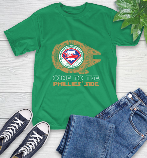 MLB Come To The Philadelphia Phillies Side Star Wars Baseball Sports T-Shirt 7