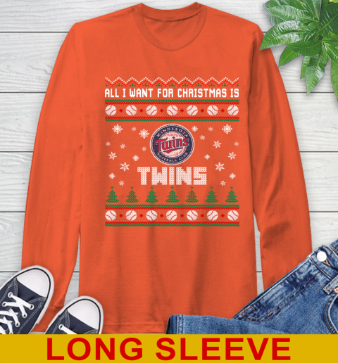 MLB All I Want For Christmas Is Minnesota Twins Baseball Sports 58