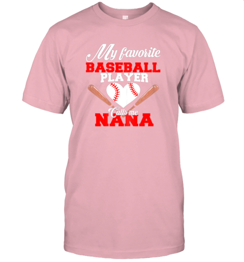 uoj8 my favorite baseball player calls me nana shirt women gift jersey t shirt 60 front pink